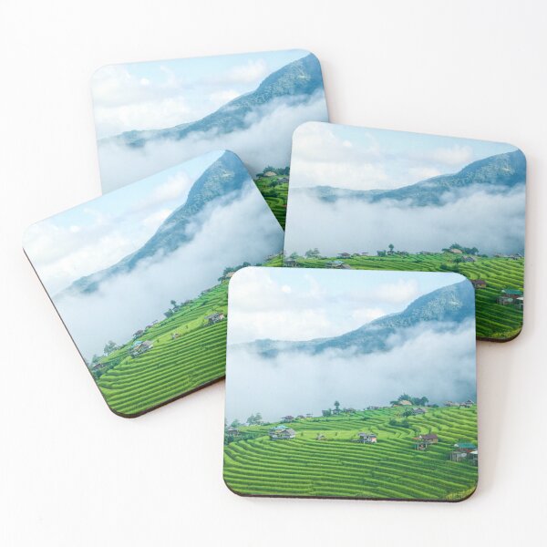 Item preview, Where the Mist Meets the Terraces — Hut-Lined Ridge at Pa Pong Piang, Thailand designed and sold by Jomsunshine.