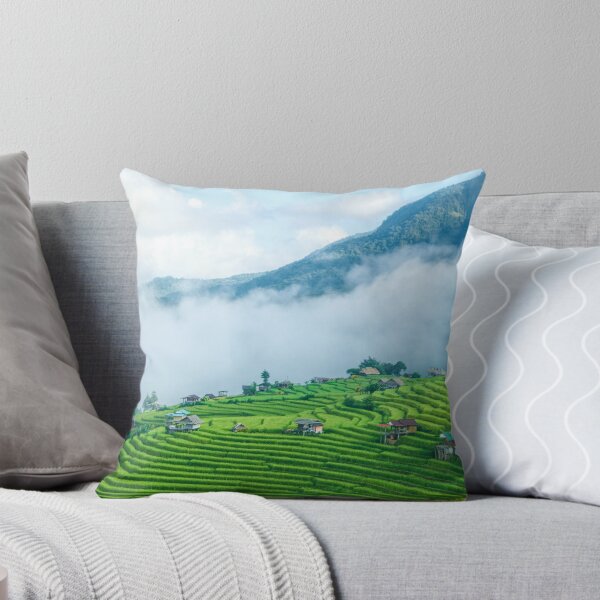Item preview, Where the Mist Meets the Terraces — Hut-Lined Ridge at Pa Pong Piang, Thailand designed and sold by Jomsunshine.