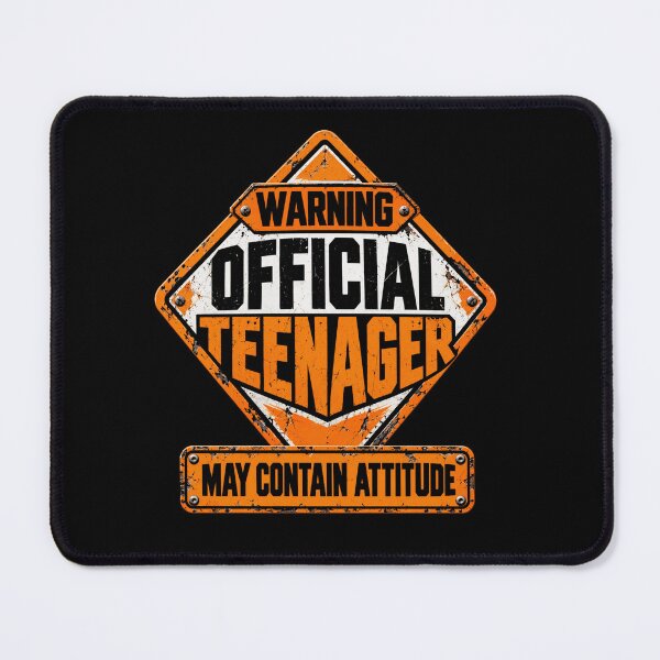 Item preview, Warning Official Teenager May Contain Attitude Funny Teenager Humor designed and sold by FolkGraphics.