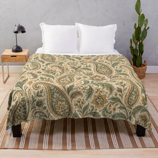 Item preview, Sage Beige Paisley designed and sold by Apex Designs.