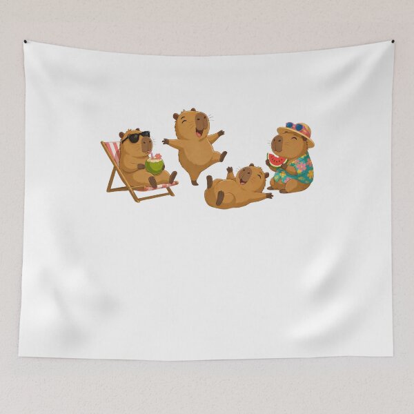 Item preview,  Cute Capybara Tropical Spa Flower Art designed and sold by Amazing Design Store.