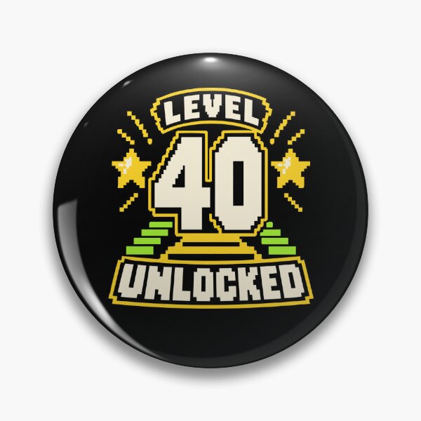 Item preview, Level 40 Unlocked 40th Birthday Gamer Celebration designed and sold by FolkGraphics.