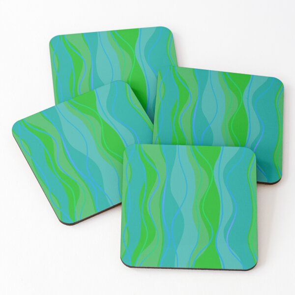 Item preview, Waves of color in teal lime and blue designed and sold by MarySchwindt.