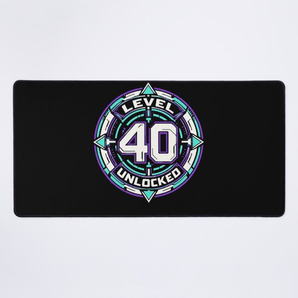Item preview, Level 40 Unlocked Forty Birthday Gamer Gift designed and sold by FolkGraphics.
