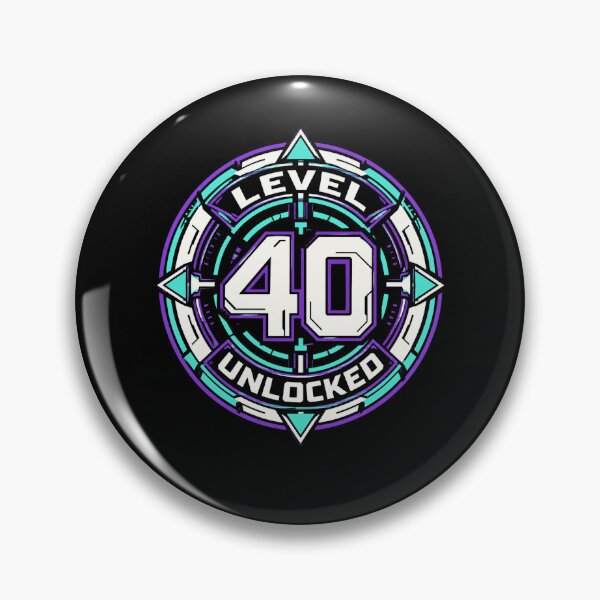Item preview, Level 40 Unlocked Forty Birthday Gamer Gift designed and sold by FolkGraphics.