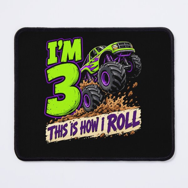 Item preview, I'm 3 This Is How I Roll Monster Truck Three Year Old Birthday designed and sold by FolkGraphics.