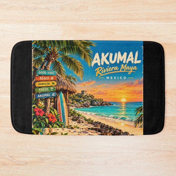 Item preview, Akumal Riviera Maya Mexico Sea Travel Design designed and sold by DRAWZENART.