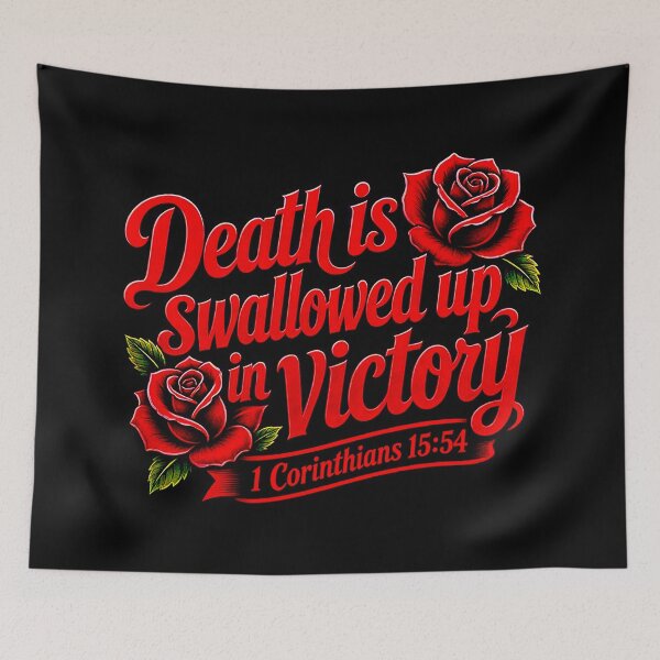 Item preview, 1 Corinthians 15:54 Death Is Swallowed Up In Victory designed and sold by plushism.