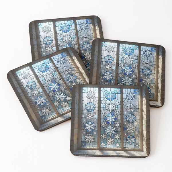 Item preview, Stained Glass Snowflake Pattern Mosaic designed and sold by Sybille-Yates.