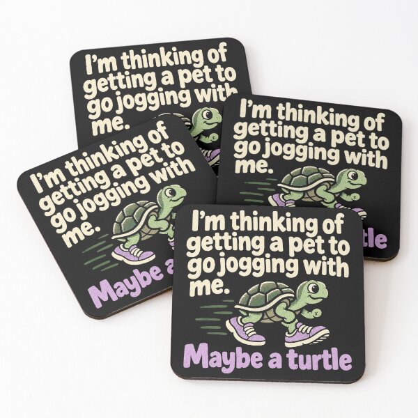 Item preview, I'm Thinking of Getting A Pet to Go Jogging with A Turtle designed and sold by Kladhadredo.
