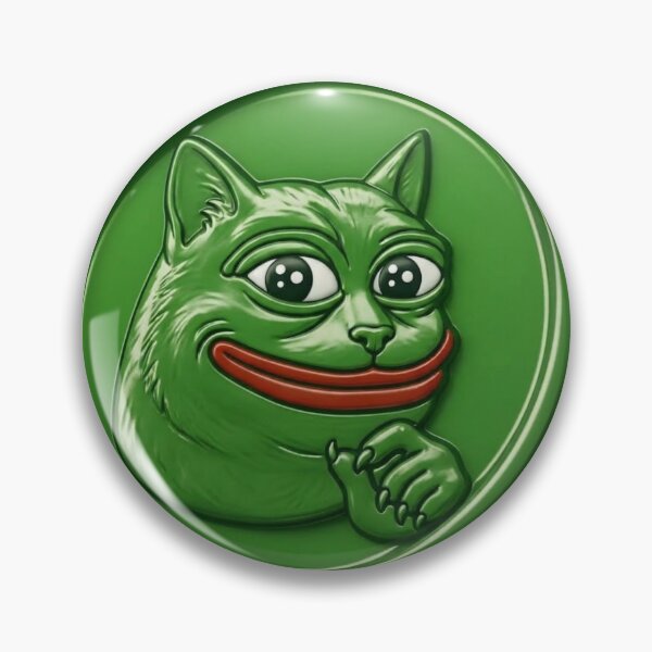 Item preview, PEPCAT Coin T-shirt Funny Green Cat Pepe Meme Crypto Sticker designed and sold by loccotown168.