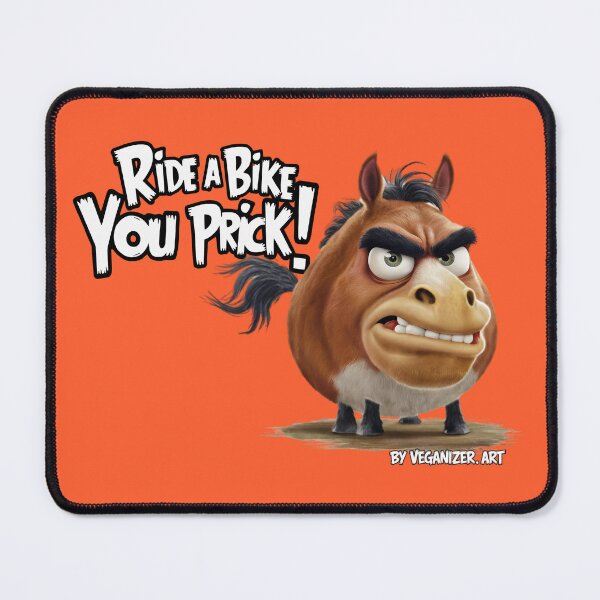 Item preview, Angry Horse Ride A Bike You Prick Funny Vegan designed and sold by Veganizer.art.