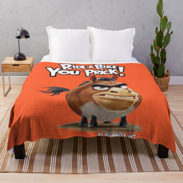 Item preview, Angry Horse Ride A Bike You Prick Funny Vegan designed and sold by Veganizer.art.