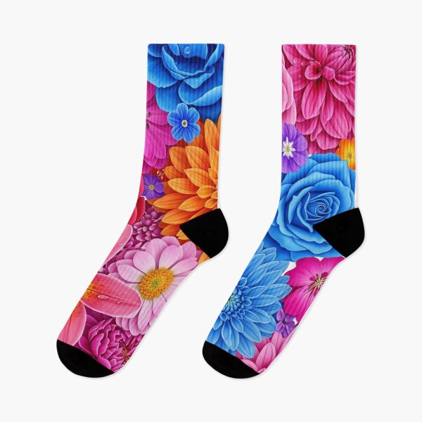Item preview, Colorful Rainbow Flower Garden Pattern designed and sold by Apex Designs.