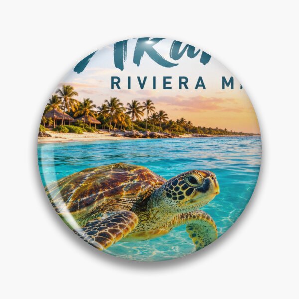 Item preview, Akumal Riviera Maya Mexico Sea Turtle Tropical Beach Sunset Travel Design designed and sold by DRAWZENART.