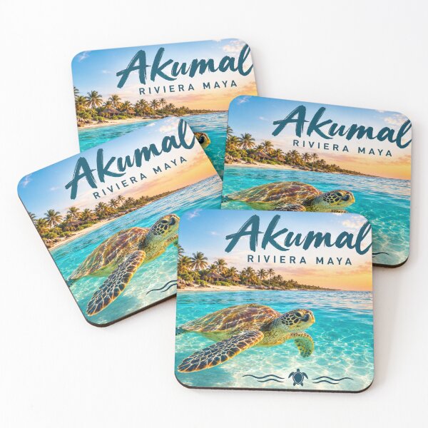 Item preview, Akumal Riviera Maya Mexico Sea Turtle Tropical Beach Sunset Travel Design designed and sold by DRAWZENART.