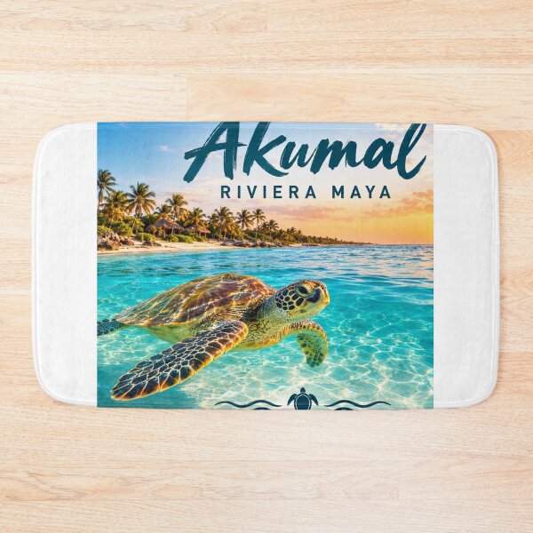 Item preview, Akumal Riviera Maya Mexico Sea Turtle Tropical Beach Sunset Travel Design designed and sold by DRAWZENART.