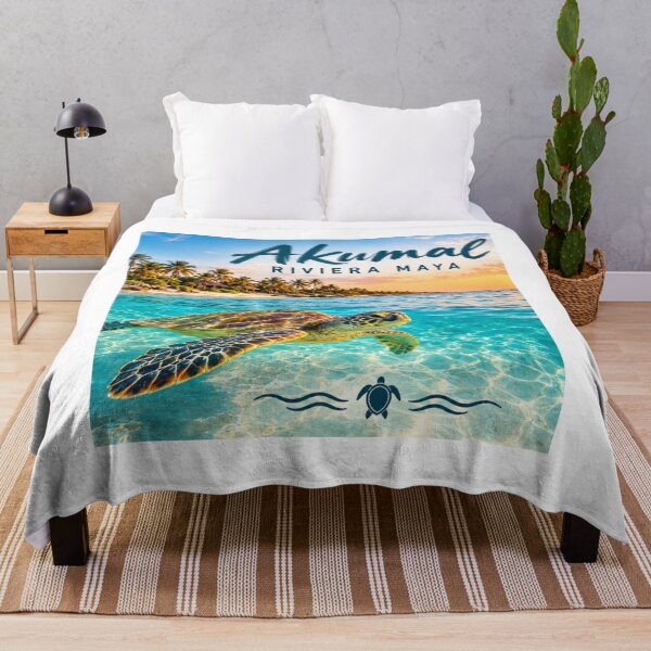 Item preview, Akumal Riviera Maya Mexico Sea Turtle Tropical Beach Sunset Travel Design designed and sold by DRAWZENART.