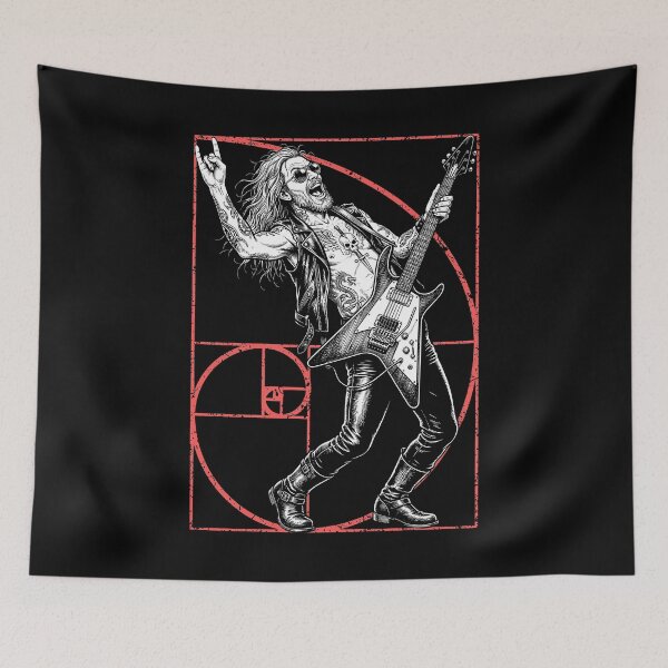 Item preview, Guitarist Electric Guitar Player Fibonacci Spiral Geometry designed and sold by GrandeDuc.