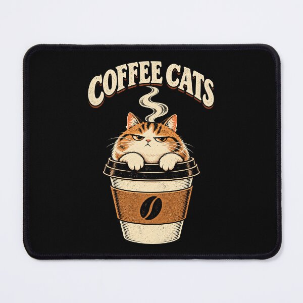 Item preview, Coffee Cats Funny Grumpy Cat in Coffee Cup Vintage Cat Lover designed and sold by Kladhadredo.