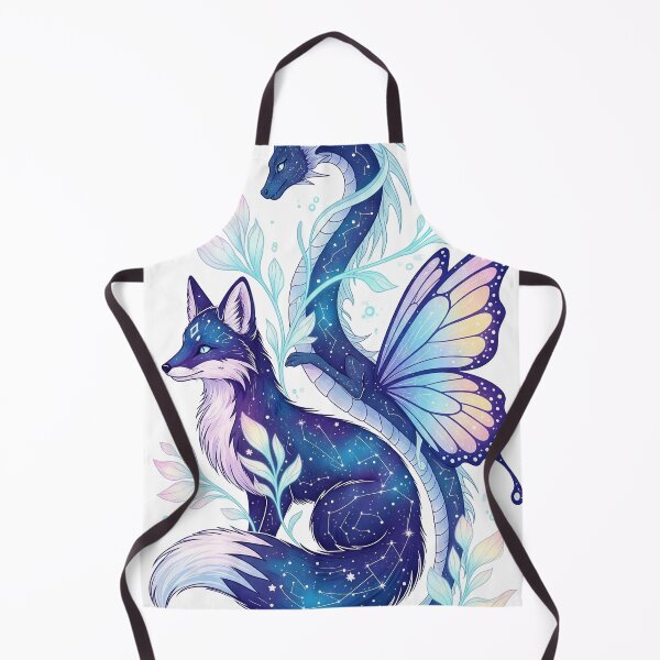 Item preview, Celestial Winged Fox and Dragon Illustration designed and sold by Apex Designs.