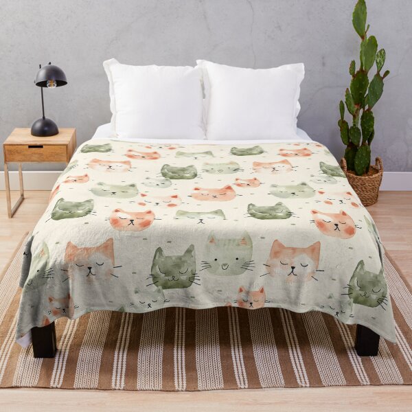 Item preview, Minimalist Watercolor Sleeping Cats Seamless Pattern designed and sold by Phongphut.