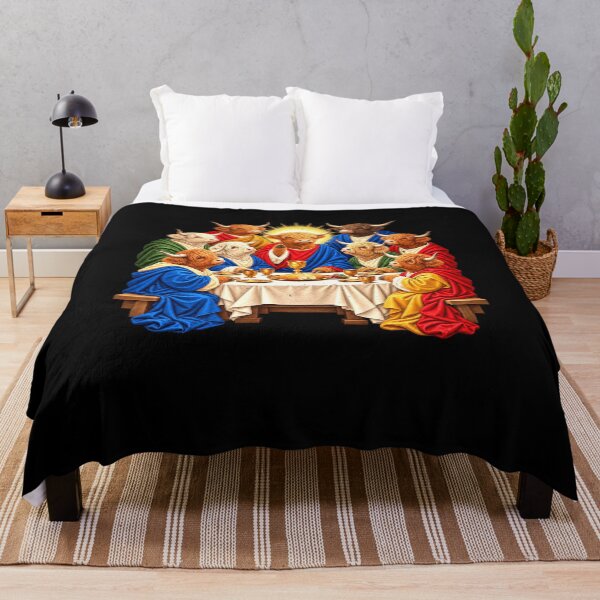 Item preview, Highland Cows Gather for a Sacred Feast designed and sold by elderberry.