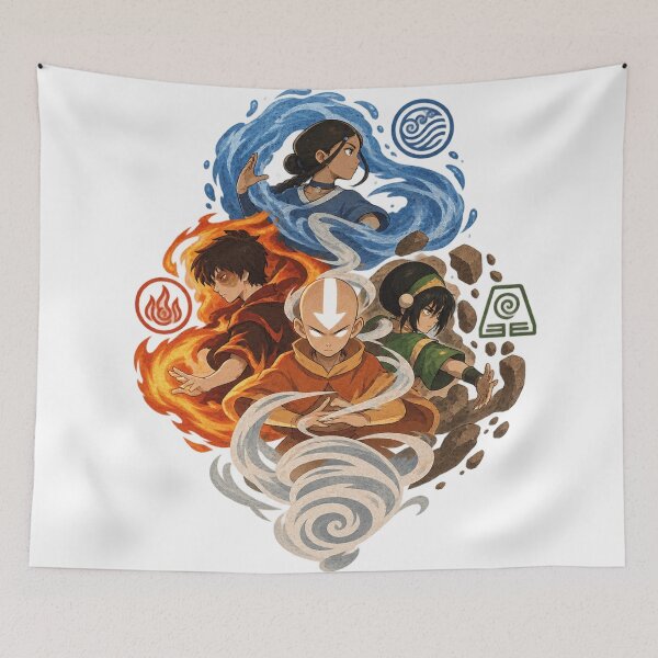 Item preview, Four Elements Fantasy Anime  Water, Fire, Earth & Air designed and sold by designbyuzi.