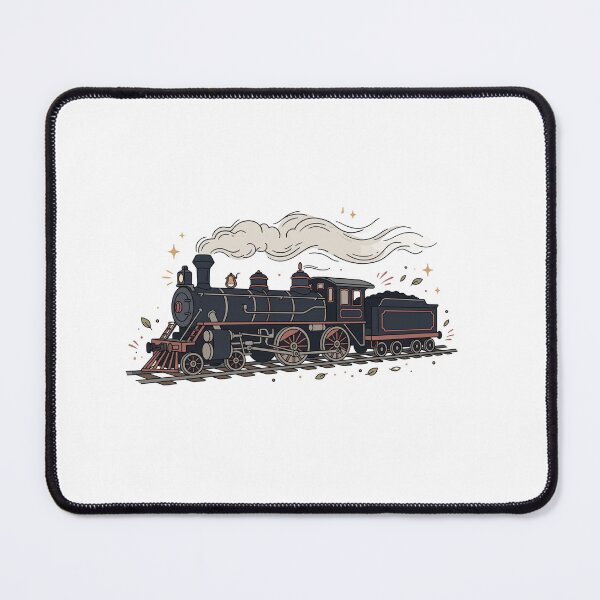 Item preview, Vintage Steam Train Illustration At Night designed and sold by DariaOltes.
