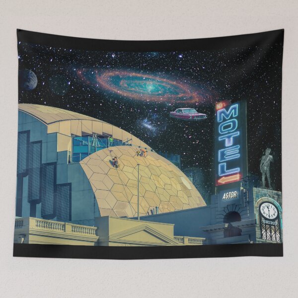 Item preview, Melbourne Cosmic Motel – Retro Futurist Synthwave Art designed and sold by Michael Capparelli.