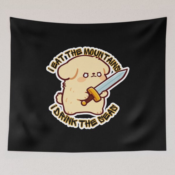 Item preview, Bravik Dawnchew - i eat the mountains, i drink the seas designed and sold by Newdlebobs.