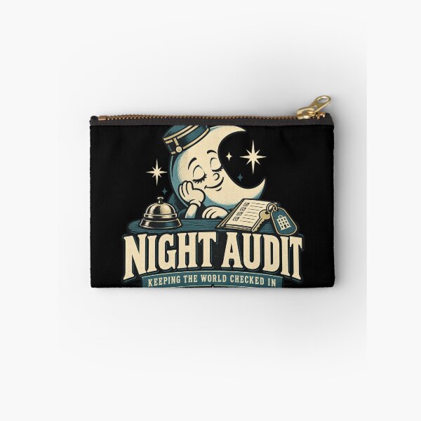 Item preview, Night Audit Hotel Worker Night Shift Moon and Bell Design designed and sold by DesignsDominus.