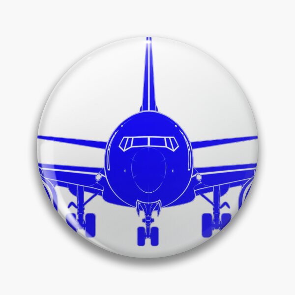 Item preview, Boeing 737 Aircraft Blue Silhouette  designed and sold by Aviation Sticker Shop.