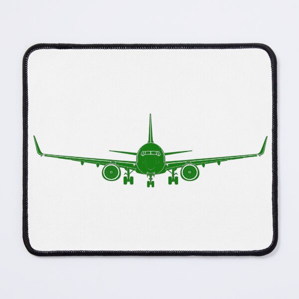 Item preview, Boeing 737 Aircraft Green Silhouette  designed and sold by Aviation Sticker Shop.