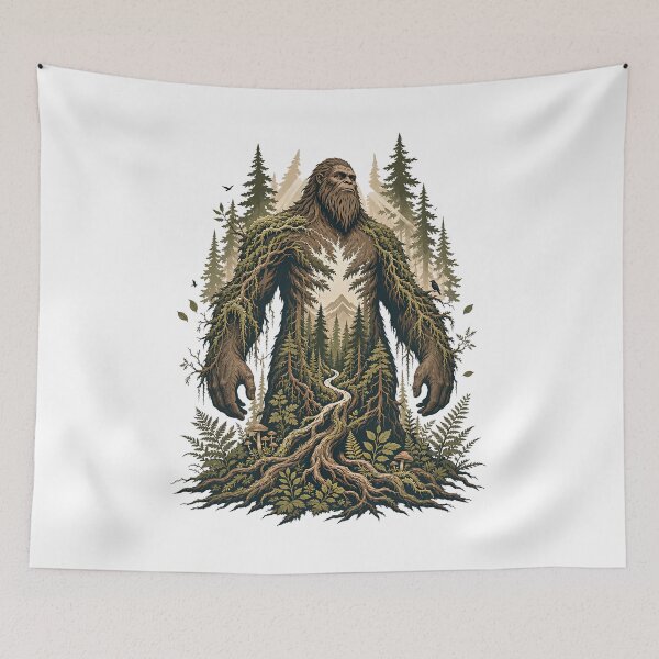 Item preview, Ancient Forest Sasquatch designed and sold by Wild Creative Art.