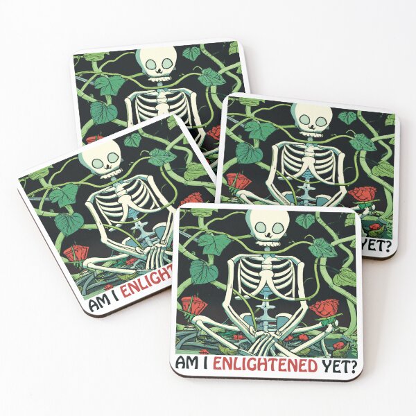 Item preview, AM I ENLIGHTENED YET? meditation skeleton designed and sold by AylettClobber.