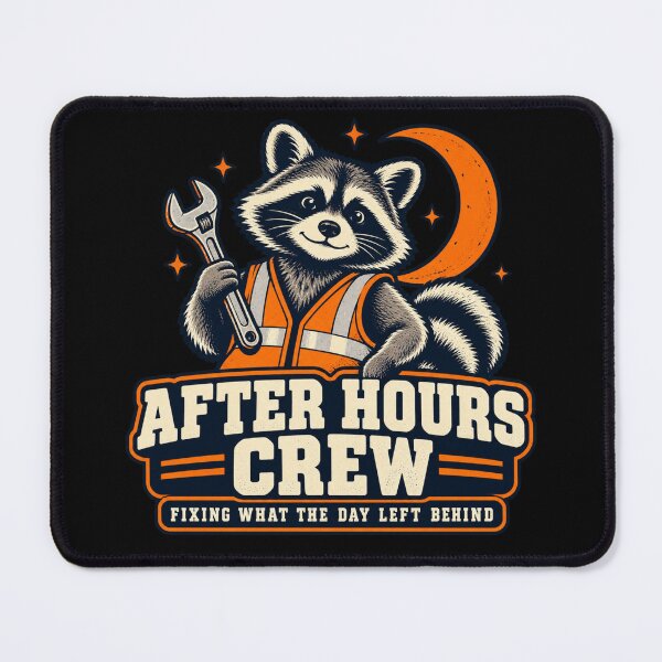 Item preview, After Hours Crew Night Shift Maintenance Worker Design designed and sold by DesignsDominus.