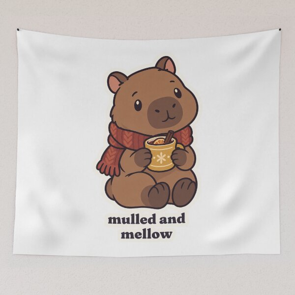 Item preview, Cozy Capybara Mulled and Mellow Christmas designed and sold by OuqCreations.