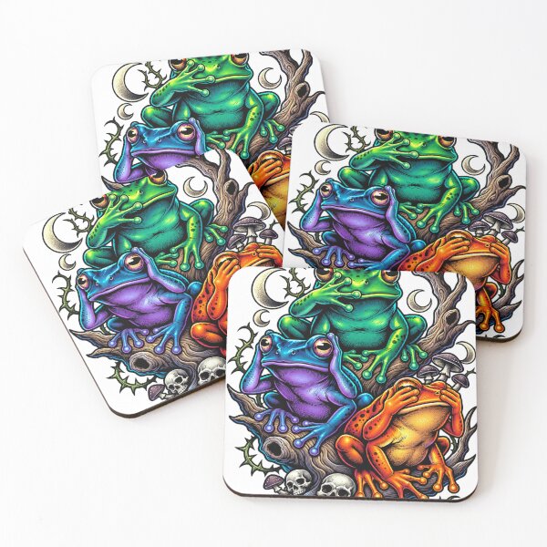 Item preview, Three Wise Poison Dart Frogs | Hear No Evil, See No Evil, Speak No Evil T-Shirt Graphic designed and sold by ZayCreates.