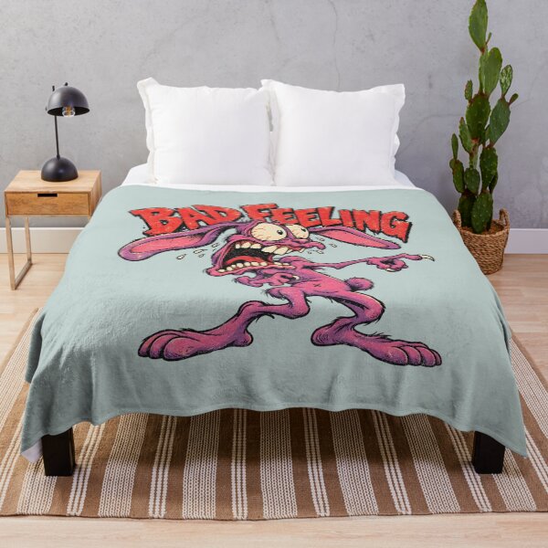 Item preview, Bad Feeling – Frazzled Pink Rabbit Monster designed and sold by AwesomeBeyondLimits.