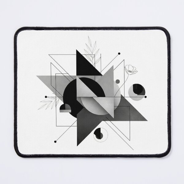 Item preview, Monochrome Geometric Shape Composition designed and sold by Apex Designs.