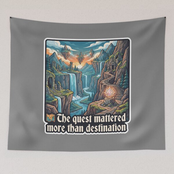 Item preview, Dramatic Waterfall Plateau Magical Artifact Fantasy Landscape designed and sold by KhAIa Reeve Art Studio.