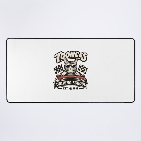 Item preview, Toonces Driving School Vintage Style Graphic Design Est. Driving Humor ⭐⭐⭐⭐⭐ designed and sold by AnishaKhemka.