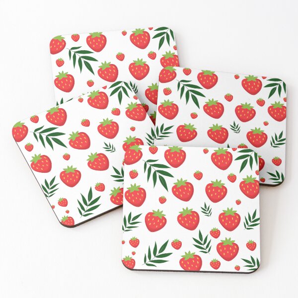 Item preview, Cute Strawberry Tropical Fruit & Green Leaves  designed and sold by Shakira & Sahir Press Alliance.