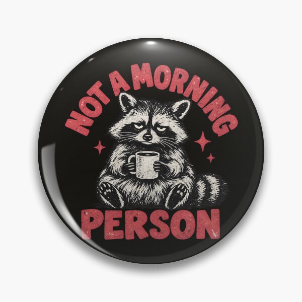 Item preview, Not a Morning Person – Grumpy Raccoon with Coffee designed and sold by AwesomeBeyondLimits.
