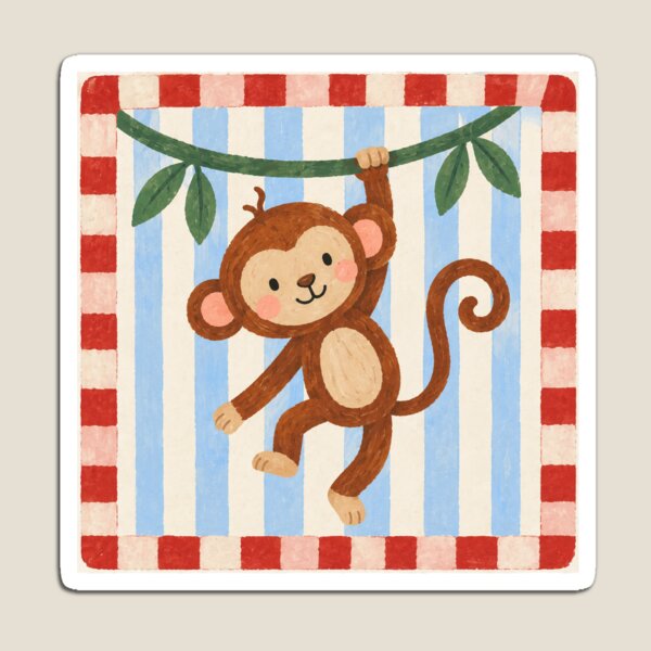 Item preview, Cute Vintage Monkey - Safari Animal Print for Baby's Room designed and sold by MdeMaria04.
