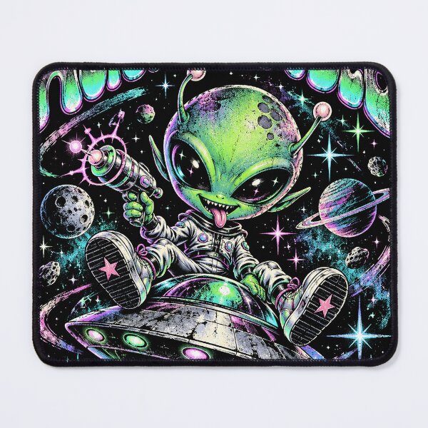 Item preview, Alien Trouble Cute Retro Sci Fi UFO Alien Art designed and sold by Highwayman1975.