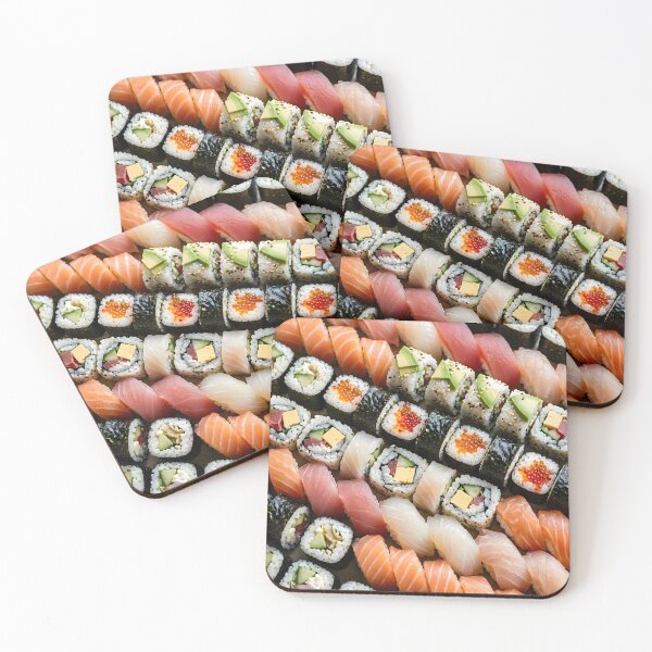 Item preview, Fresh Sushi Platter Pattern designed and sold by Sybille-Yates.