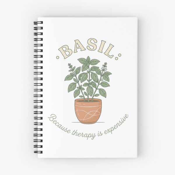 Item preview, Basil Because Therapy Is Expensive Funny Plant Lover Vintage Art designed and sold by Namphet.