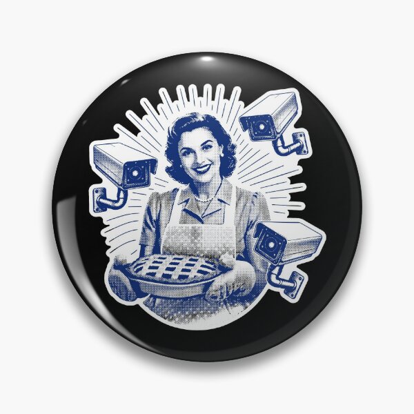 Item preview, Housewife Holding Pie Surrounded By Security Cameras designed and sold by ArtSantosv.